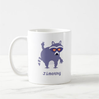 Caneca De Café Jimothy O Mapache Lendário