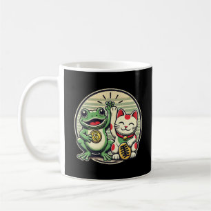 Caneca De Café Jin Chan e Maneki Neko - sorte e prosperidade