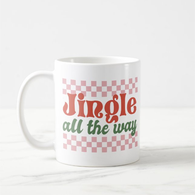Caneca De Café Jingle, até o Natal Retro (Esquerda)
