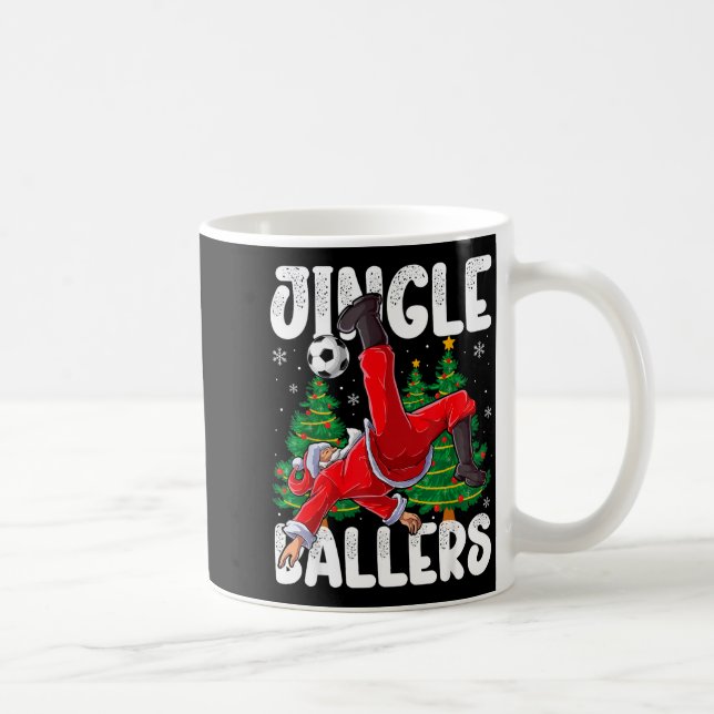 Caneca De Café Jingle Ballers Santa Football Christmas Soccer Pla (Direita)