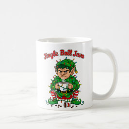 Caneca De Café Jingle Bell Java Funny Elf Coffee Design