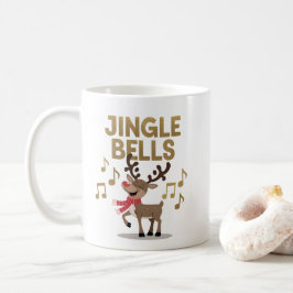 Caneca De Café Jingle Bells Cantando Reindeer Mug