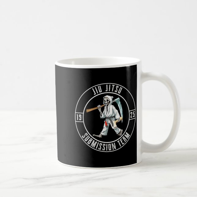 Caneca De Café Jiu Jitsu Brasileiro Grappling e Travas de Perna (Direita)
