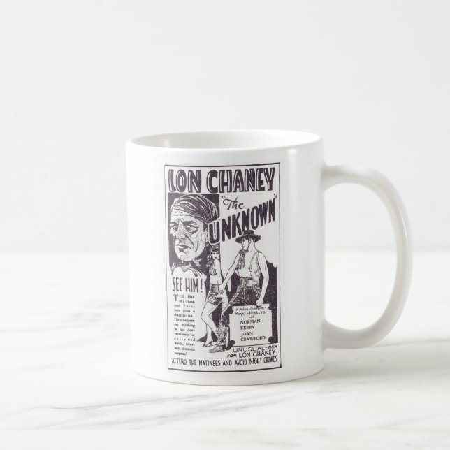 Caneca De Café Joana Crawford Lon Chaney o anúncio DESCONHECIDO (Direita)