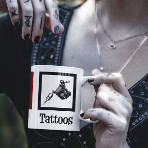 Caneca De Café Joana de Tatuagens de Amor pela Paz
