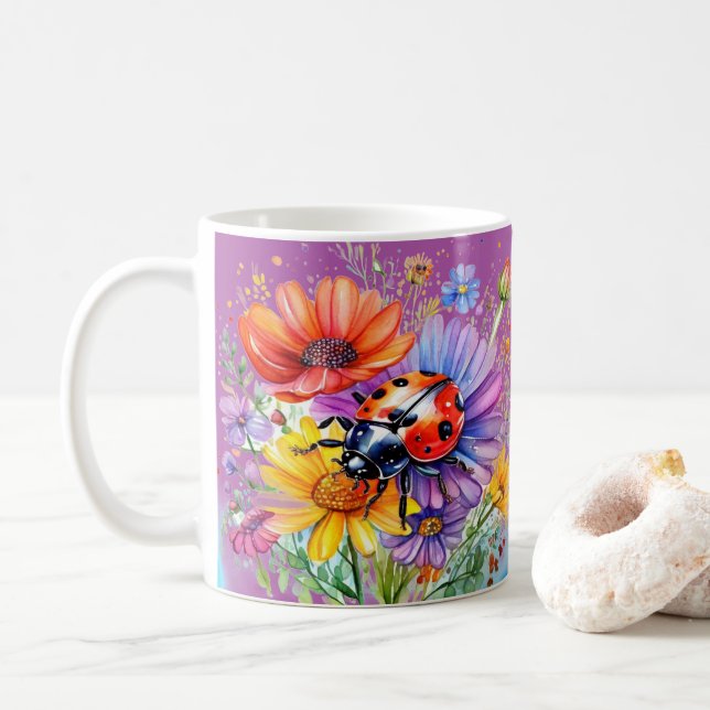 Caneca De Café Joaninha (Com Donut)
