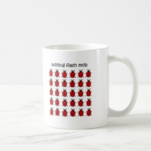 Caneca De Café joaninha instantâneo engraçado da multidão (Direita)