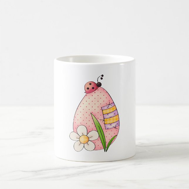 Caneca De Café Joaninha Ovo de Páscoa (Criador carregado)