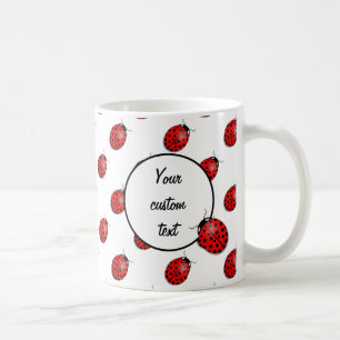Caneca De Café Joaninhas no vermelho