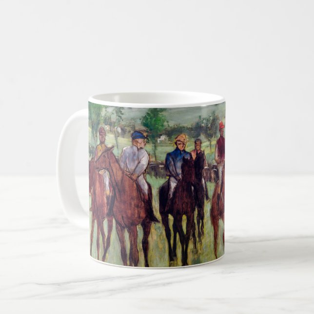 Caneca De Café Jockeys e Race Horses, Edgar Degas (Frente Esquerda)