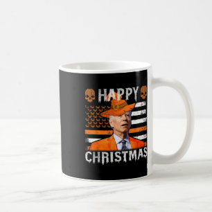 Caneca De Café Joe Biden Happy Halloween Feliz Natal Nos Bandeira