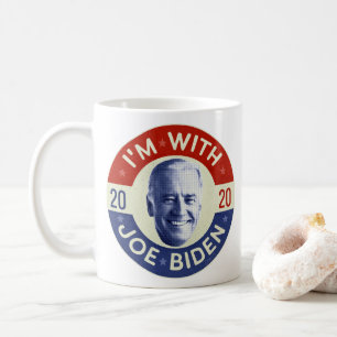 Caneca De Café Joe Biden para Presidente 2020 Foto Retro Democrat