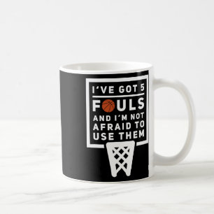 Caneca De Café Jogador Bysketbyll 5 Fouls - Roteiro Divertido