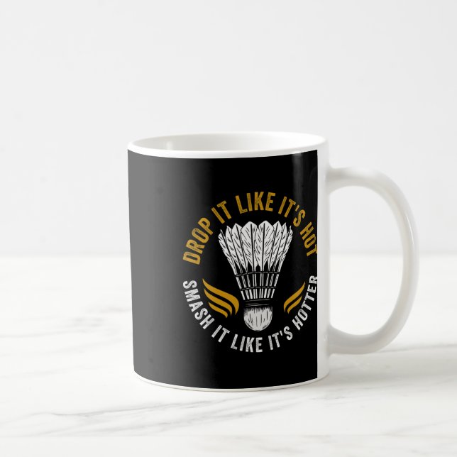 Caneca De Café Jogador de Badminton do Shuttle (Direita)