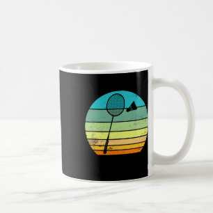Caneca De Café Jogador de Badminton do Shuttle Vintage
