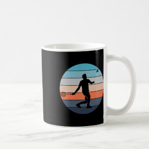 Caneca De Café Jogador de Badminton Racquet Esporte Shuttle Retro