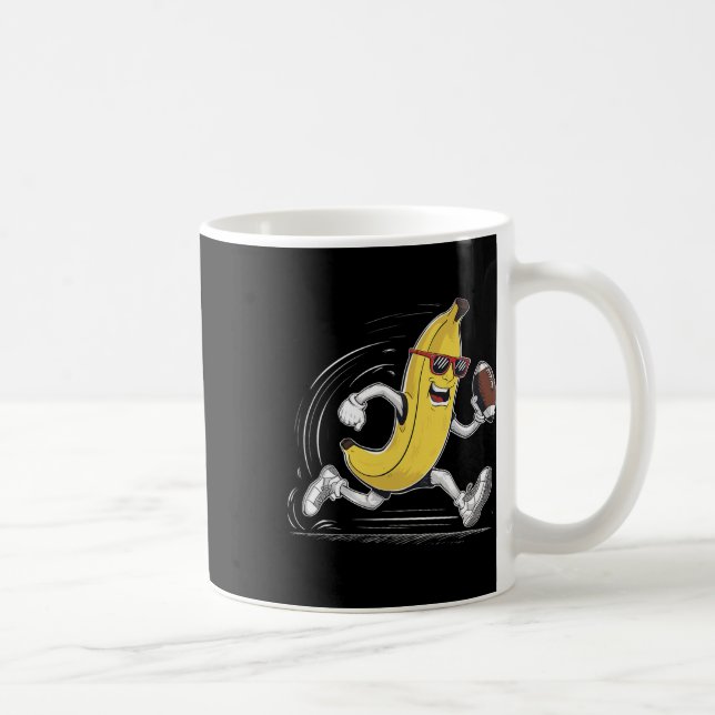 Caneca De Café Jogador de Bananas Fruta Esporte Cuja Banana Ameri (Direita)
