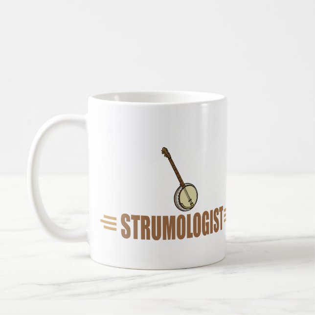 Caneca De Café Jogador de Banjo Humorístico (Esquerda)