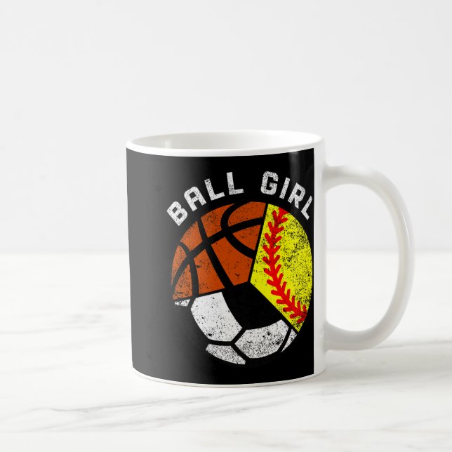 Caneca De Café Jogador de basquete de Sofball Engraçado para Garo (Direita)