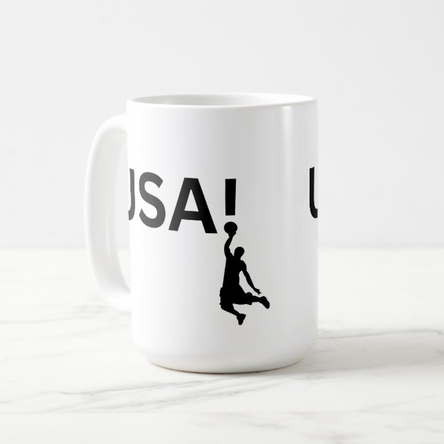 Caneca De Café jogador de basquete dos EUA (Frente Esquerda)