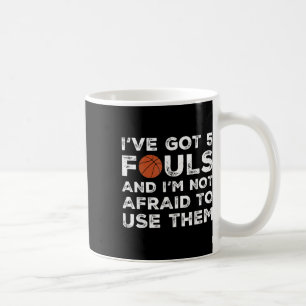 Caneca De Café Jogador de Basquete Engraçado - Hoops 5 Fouds