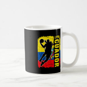 Caneca De Café Jogador de basquete equatoriano Flag Basketba