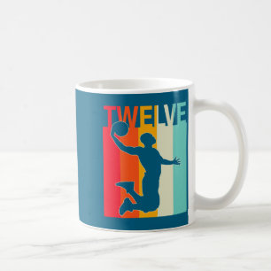 Caneca De Café Jogador de basquete retrô 12 anos para menino t