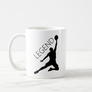 Caneca De Café Jogador de Basquete Silhout
