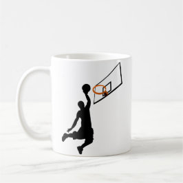 Caneca De Café Jogador de Basquete Silhout Slam Dunk