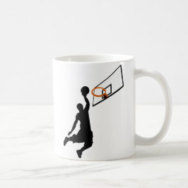 Caneca De Café Jogador de Basquete Silhout Slam Dunk