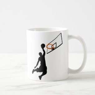 Caneca De Café Jogador de Basquete Silhout Slam Dunk