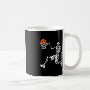 Caneca De Café Jogador de basquetebol Slam, do Halloween Skeleton