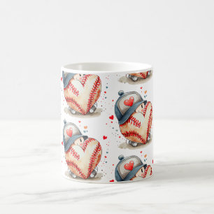Caneca De Café Jogador de beisebol com amor