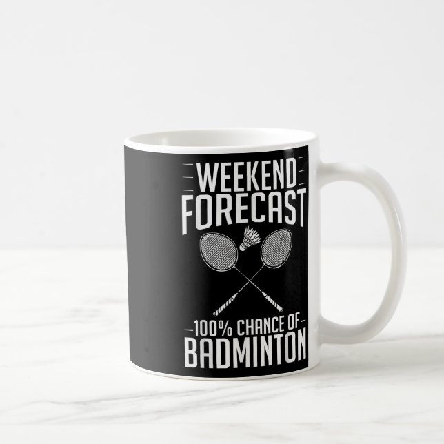 Caneca De Café Jogador de Birdie Racket de Badminton Shuttle (Direita)