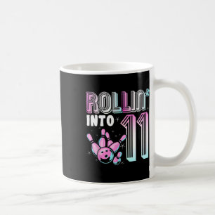 Caneca De Café Jogador de Boliche Entrando na Boliche de 11 Anos 