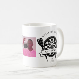 Caneca De Café Jogador de Dart Fotografia de Nome Personalizado P
