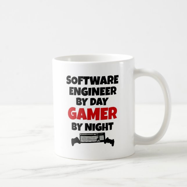 Caneca De Café Jogador de Engenheiros de software (Direita)