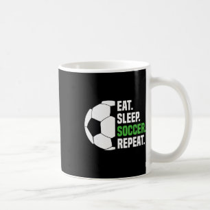 Caneca De Café Jogador de Futebol Amante de Futebol Comer Dormir