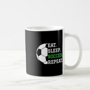 Caneca De Café Jogador de Futebol Amante do Futebol Comer Dormir