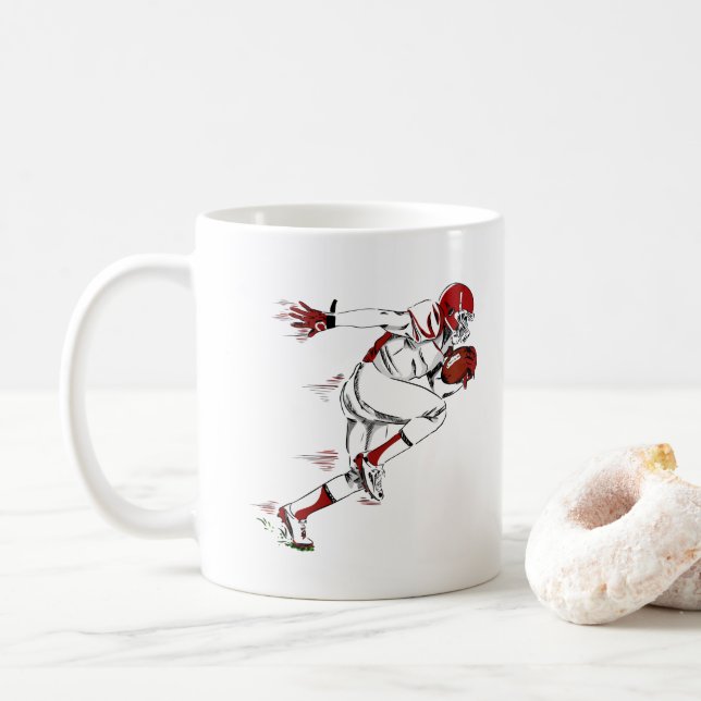 Caneca De Café Jogador de futebol americano (Com Donut)