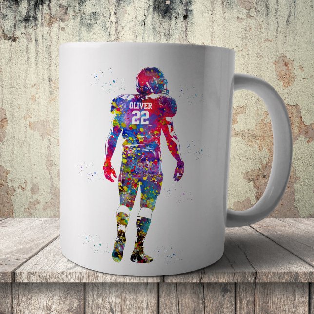 Caneca De Café Jogador de Futebol Americano (Criador carregado)
