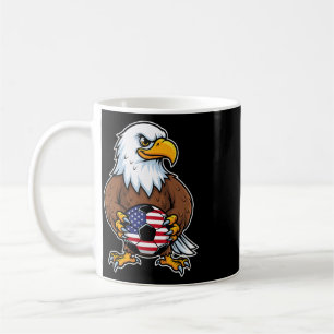 Caneca De Café Jogador de Futebol Americano Eagle Holding Ll