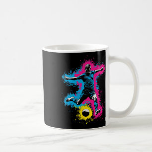 Caneca De Café Jogador De Futebol Colorido Para Homens Mulheres C