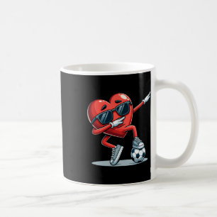 Caneca De Café Jogador de Futebol com Coração Legal Gráfico de Es