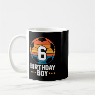 Caneca De Café Jogador de Futebol de 6 Anos de Idade Aniversário 