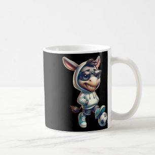 Caneca De Café Jogador de Futebol de Burro Legal Com Óculos de So
