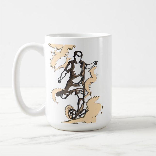 Caneca De Café Jogador de Futebol Dinâmico (Esquerda)