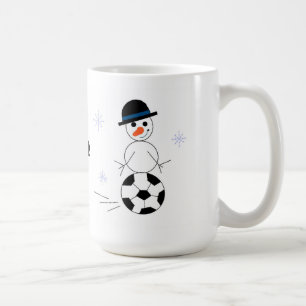 Caneca De Café Jogador de futebol do boneco de neve