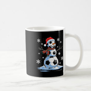 Caneca De Café Jogador de futebol do Snowman Santa Hábito Natal F
