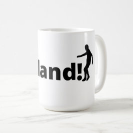 Caneca De Café Jogador de futebol holandês usando ponto como bola